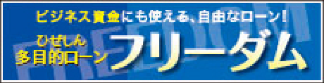 ビジネス資金にも使える、自由なローン！ひぜしん多目的ローン フリーダム